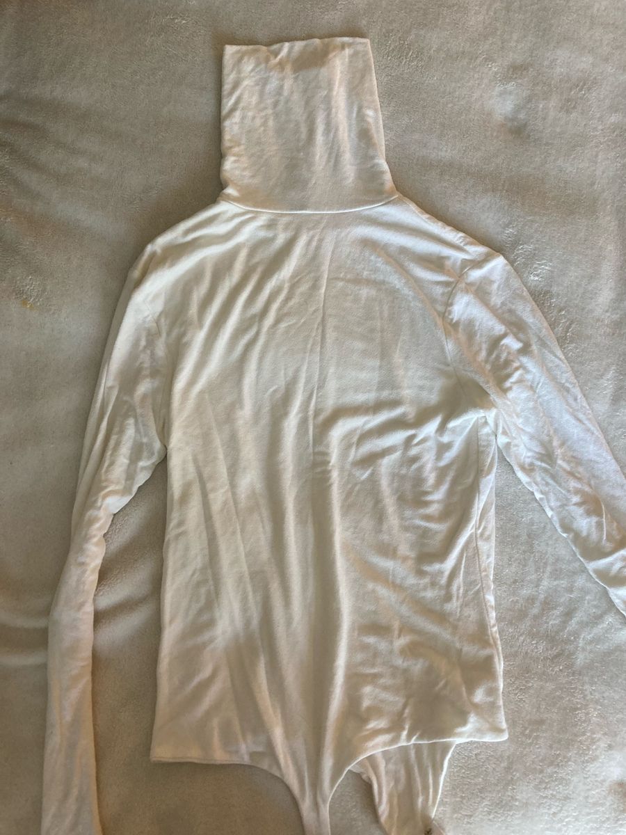 White turtleneck bodysuit